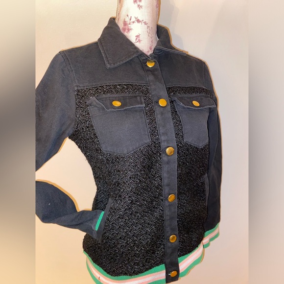 Ivystorehouse Alpha Kappa Alpha AKA Sorority Black Pink Green Button Jacket sz S - Picture 3 of 9